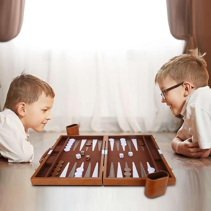 Backgammon Set - Classic Board Game - Portable Travel Strategy Backgammon Game - Image 7