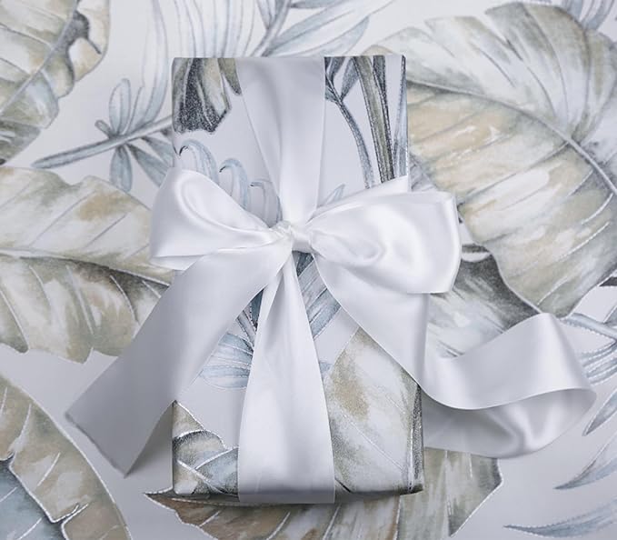 1-1/2" x 50 Yards White Polyester Satin Ribbon Single Faced Fabric Ribbons - Image 3
