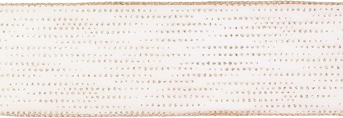 MEEDEE Rose Gold Sheer Glitter Wired Ribbon 2.5 Inch Horizontal Stripes Polka - Image 8