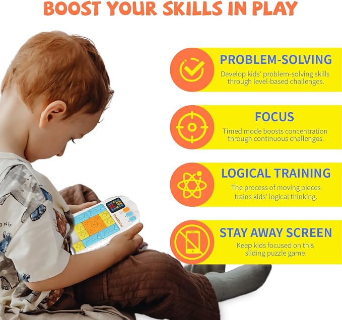 Rechargeable Super Slide Puzzle Game, Klotski Brain Toys - Image 4