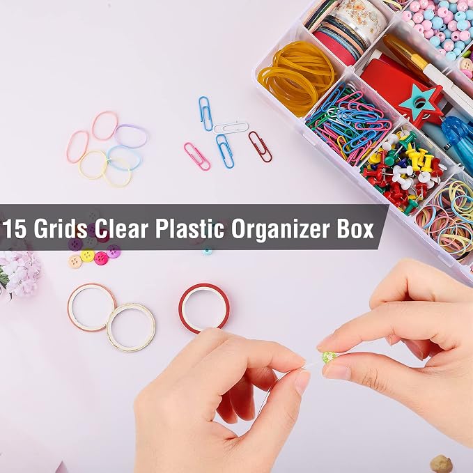 15 Large Grids Plastic Organizer Box - Image 7
