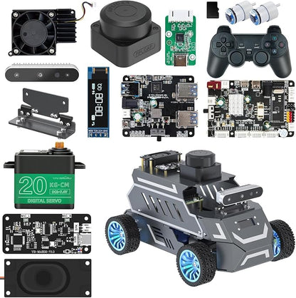 Yahboom Raspberry Pi 5 8GB for AI Robot Car, Supports RVIZ Simulation ROS2 by Yahboom