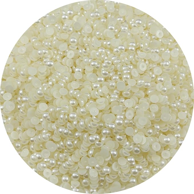 5000pcs 5mm Half Pearls for Crafts Flatback Round Half Pearl Beads for Jewelry by Unknown