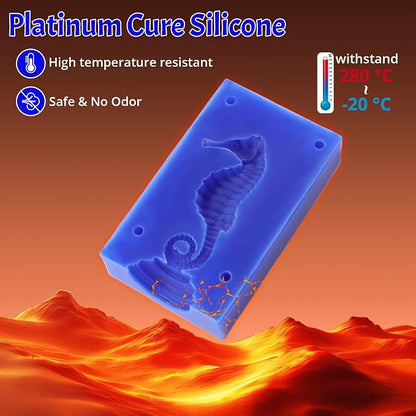 LET'S RESIN Silicone Molds Making Kit 30A, Liquid Silicone Rubber Mixing Ratio - Image 4