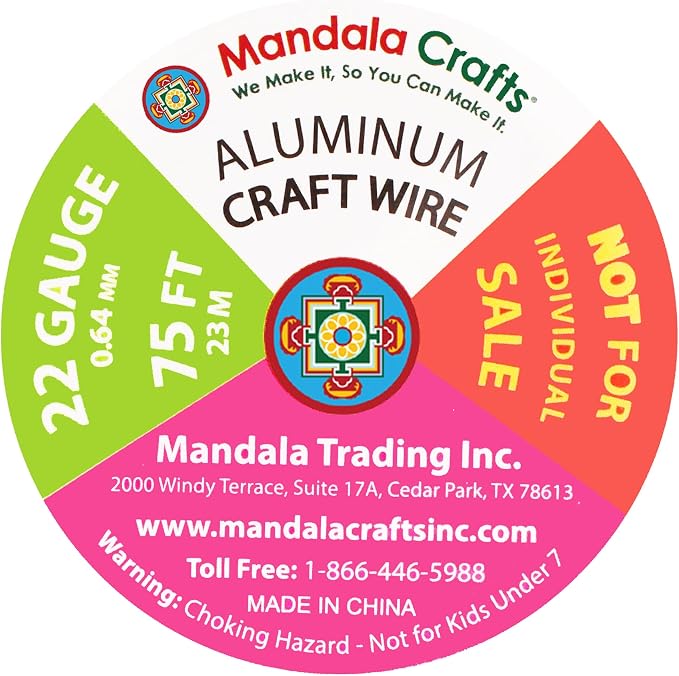 Mandala Crafts 22 Gauge Anodized Aluminum Craft Wire - Image 3