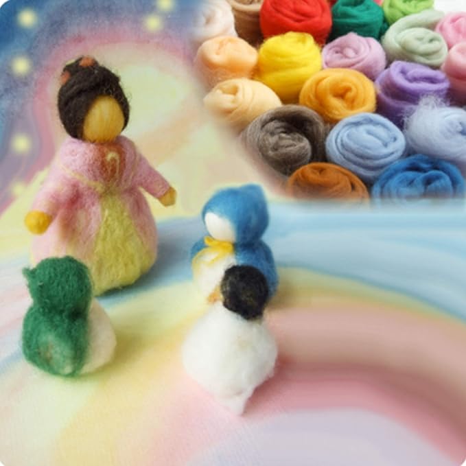 3.53oz Wool Roving Yarn, Wool Felting Supplies, Pure Wool, Chunky Yarn - Image 7