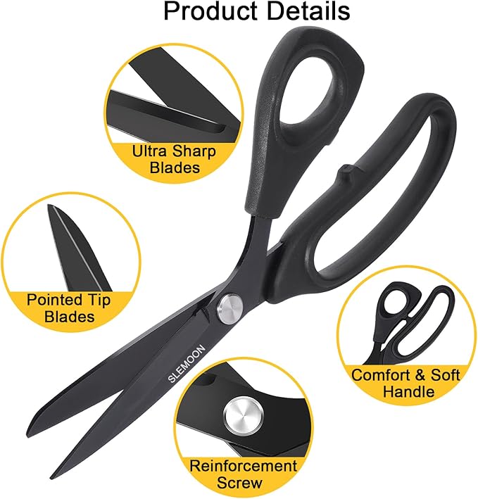 8.5 Inch Tailor Scissors All Purpose, Heavy Duty Premium Stainless Steel - Image 5