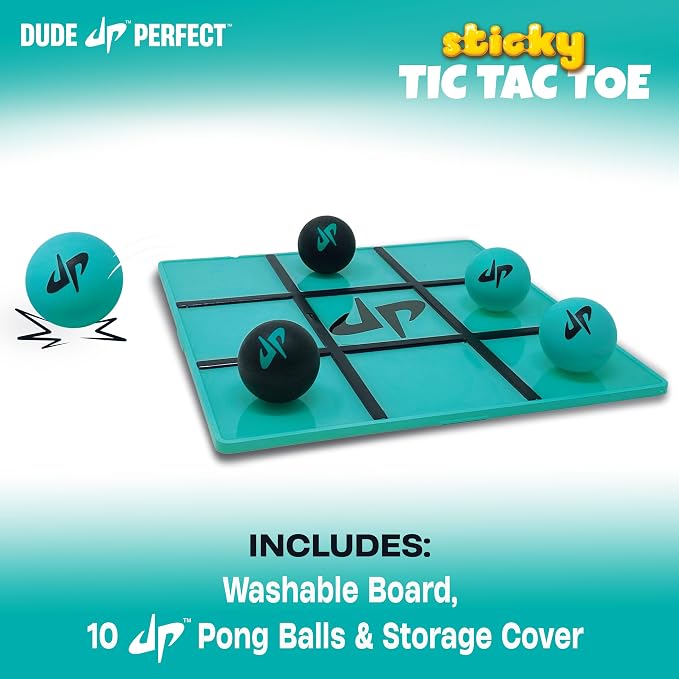 Dude Perfect Sticky Tic Tac Toe, Kids Tabletop Activity, - Image 4