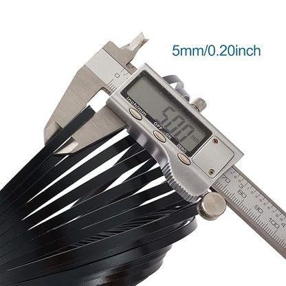 Fashewelry 32.8Ft 5mm Aluminum Flat Wire Black Bendable Metal Craft Wire Strip - Image 6