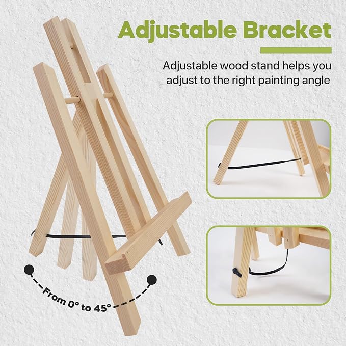 CONDA 6 Pack 11.8" Tabletop Easel, Portable A-Frame Tripod Tabletop Easel Set - Image 4