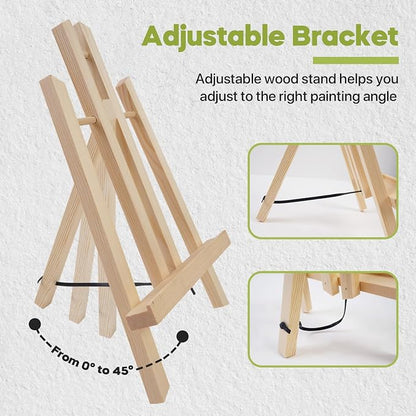 CONDA 6 Pack 11.8" Tabletop Easel, Portable A-Frame Tripod Tabletop Easel Set - Image 4
