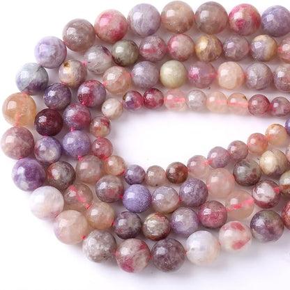 45pcs 8mm 5A Natural Pink Tourmaline Stone Beads Round Loose Spacer Healing - Image 3