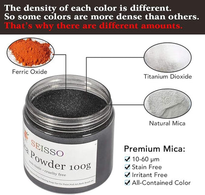 SEISSO Sliver Black Mica Powder - Image 3