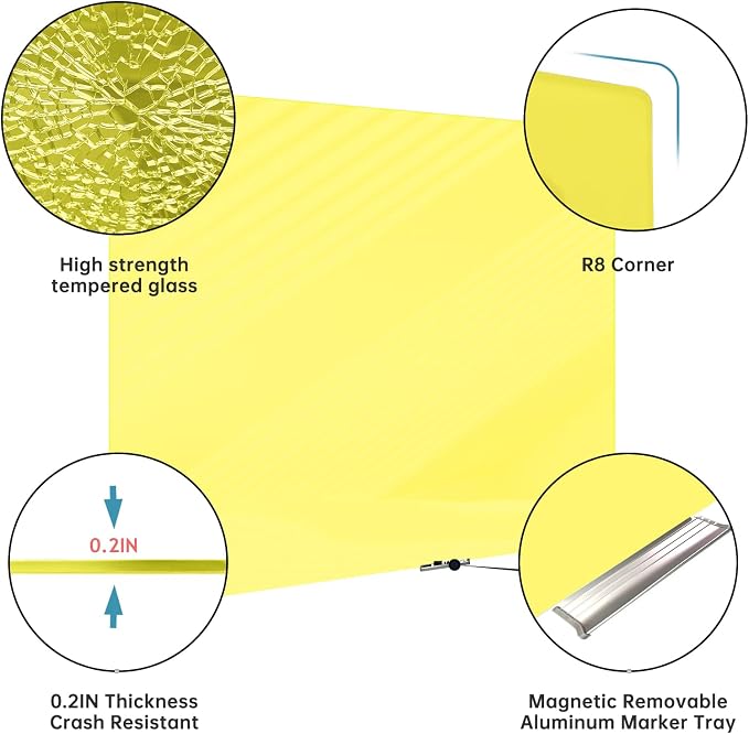 Magnetic Glass Whiteboard - Image 2