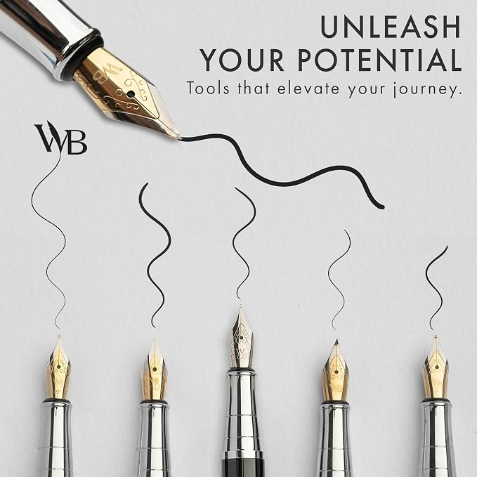 Wordsworth & Black Fountain Pen Gift Set, Includes Ink Bottle, 6 Ink Cartridges - Image 5