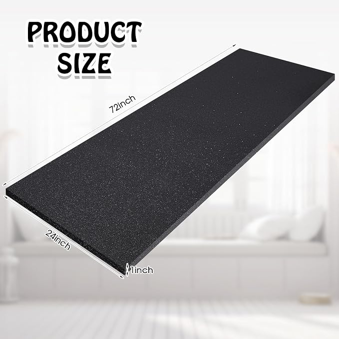 Amylove Polyurethane Foam 24" x 72" High Density Cushion Upholstery Foam Sheet - Image 2