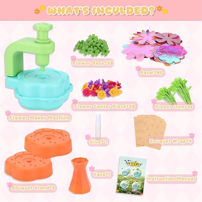 Crelloci DIY Fabric Flower Bouquet Craft Kit - Image 5