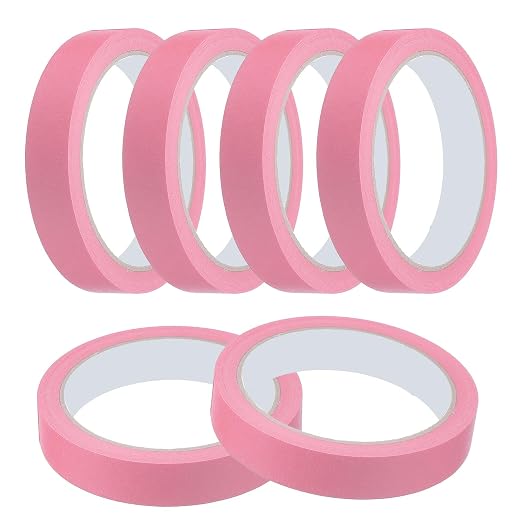 MECCANIXITY Masking Tape 0.7 Inch x 21 Yard Painter's Tape Pink Paint Tapes by MECCANIXITY