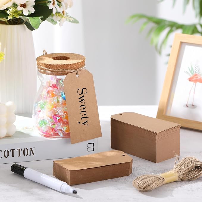 Gersoniel 200 Pcs Kraft Paper Gift Tags - Image 5