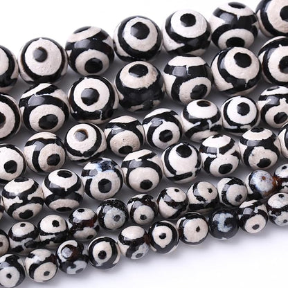 36PCS 10MM Natural Tibetan Stone Beads Round Loose Stone Beads by JIANJING