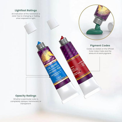 MyArtscape Oil Paint Set - 12ml x 24 Tubes - Lightfast - Heavy Body - Oil-based - Image 6