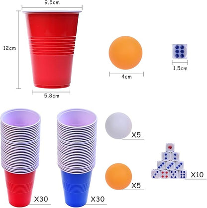 GOLDGE 60 Packs 16 Oz Plastic Party Cups Reusable in Red and Blue - Image 2