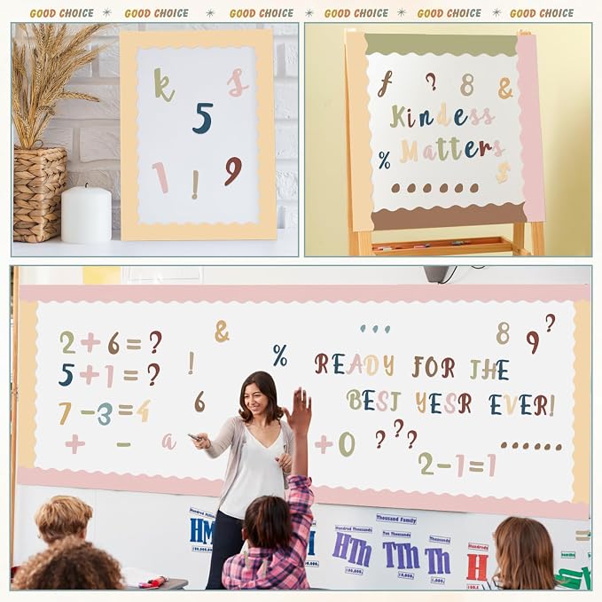 221 Pcs Bulletin Board Letters Round Alphabet Number Punctuation Symbol Combo - Image 6