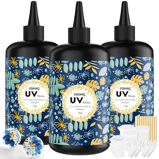 Crystal Clear Hard UV Resin Upgraded Formula Ultraviolet Fast Curing by OSBANG
