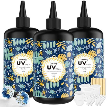 Crystal Clear Hard UV Resin Upgraded Formula Ultraviolet Fast Curing by OSBANG