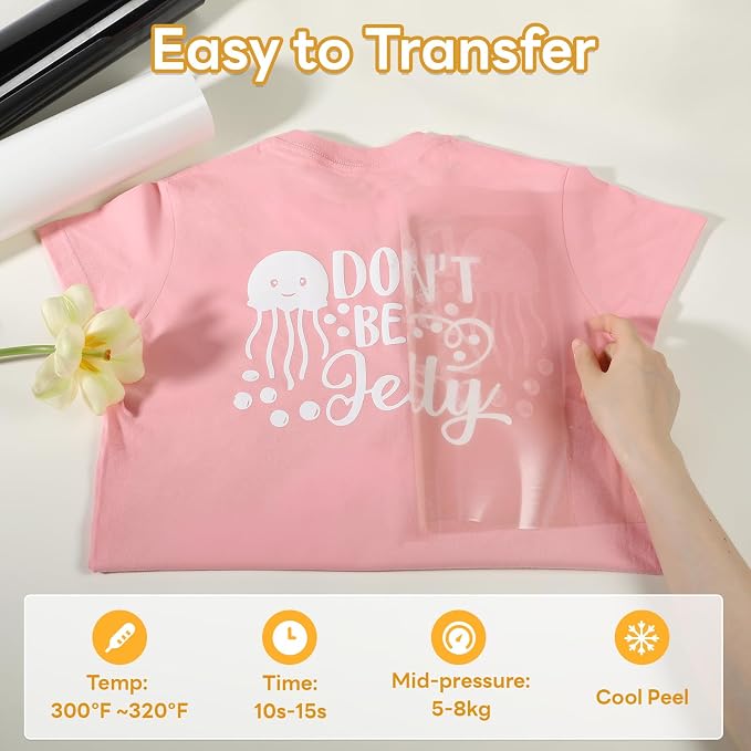 HTVRONT White Heat Transfer Vinyl - Image 4