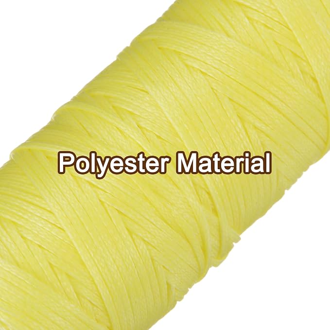 uxcell Leather Sewing Waxed Thread, 55 Yards / 50m 0.8mm 150D Flat Polyester - Image 3