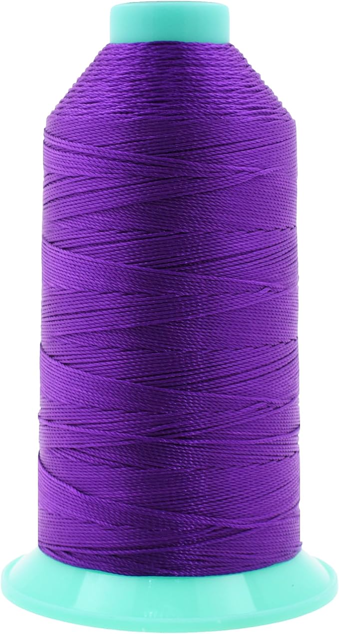Mandala Crafts Bonded Nylon Thread True Purple Heavy Duty Sewing Threads by MandalaCrafts