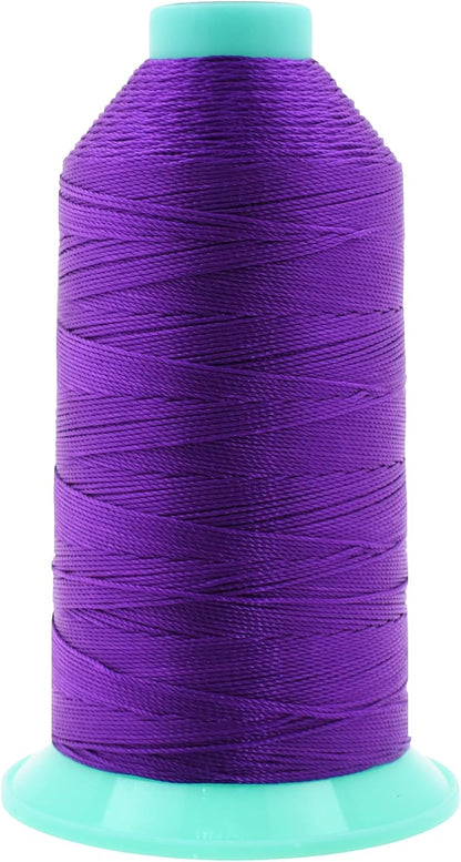 Mandala Crafts Bonded Nylon Thread True Purple Heavy Duty Sewing Threads by MandalaCrafts