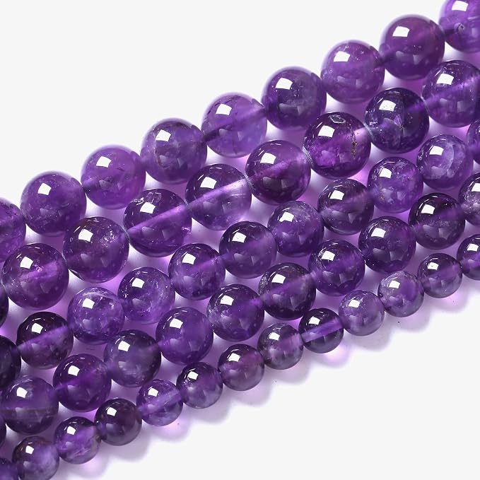 60pcs 6mm AAA Natural Amethyst Beads Crystal Energy Healing Power Stone - Image 2