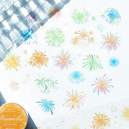 Fireworks PET Tape Set, 4 Rolls Pre-Cut Ephemera - Image 3