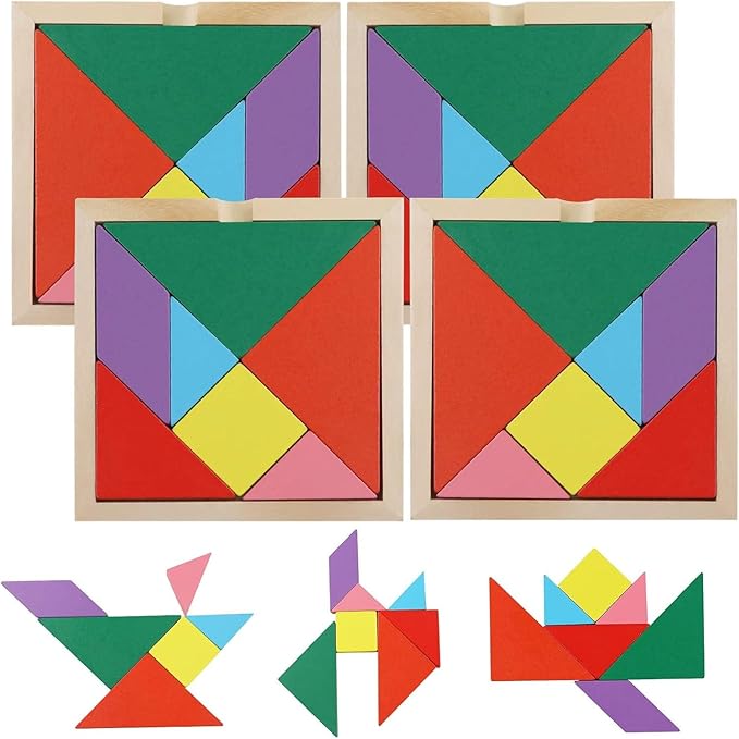3 otters Wooden Tangram Puzzles by 3otters