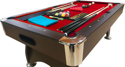7 Foot Pool Table Billiard Table Red Felt – Red Devil - Image 3