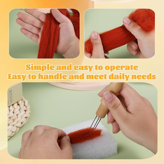 3.53oz Wool Roving Yarn, Fiber Roving Wool Top, Pure Wool, Chunky Yarn - Image 4