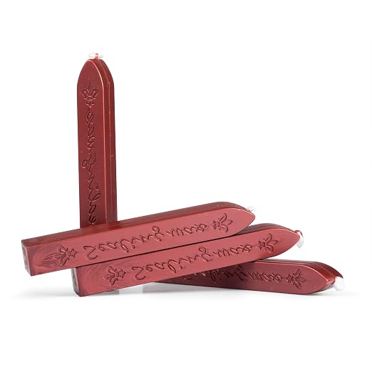 Mceal Sealing Wax Stick with Wick Flower De Luce of France Retro 10 Pieces Pack - Image 2