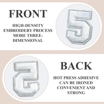 Number Iron On Patches, Numbers 0-9 Embroidery Applique Patch, DIY Decorative - Image 3
