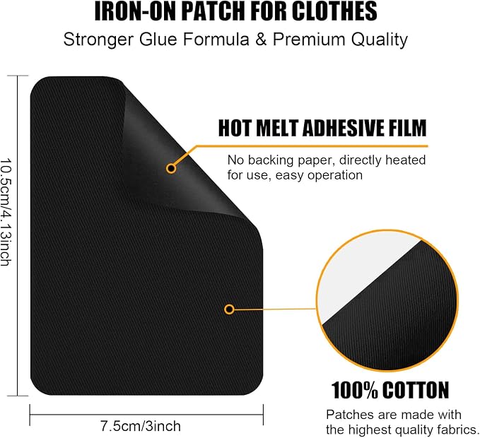 MOONSJONES Iron on Patches for Clothes Fabric Repair - Image 3