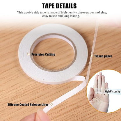 Double Sided Tape for Crafts, Double-Sided Tape for Arts, Scrapbook Supplies - Image 3