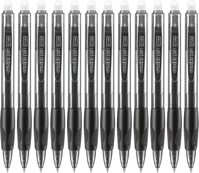 Aozora Erasable Pens Click Fine Point 0.7 mm Retractable Erasable Gel Pens by Aozora