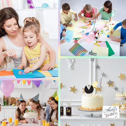 24 Sheets Holographic Cardstock 8.5 x 11in, 250gsm/92lb 6 Mixed Styles Metallic - Image 7