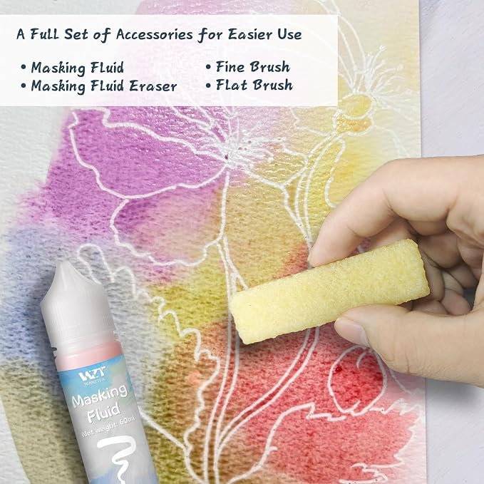 Masking Fluid for Watercolor Painting 60ml Red - Image 3