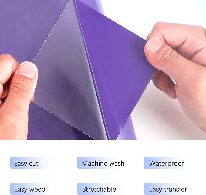 RENLITONG Matte Purple Iron on Vinyl Roll - Image 2