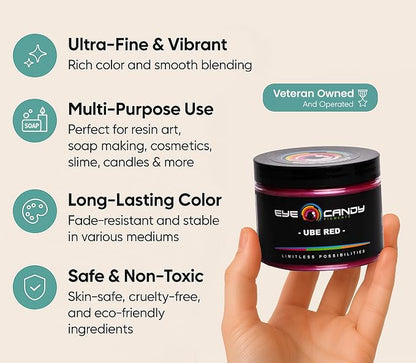 Eye Candy Pigments Premium Red Mica Powder - Image 3