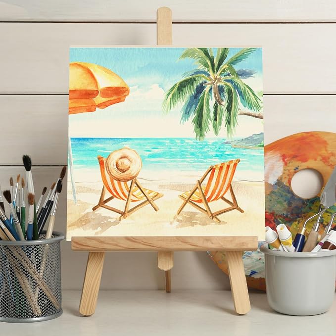 Kathfly 12 Pcs 8 x 8'' Wood Panel Boards, Unfinished Wood Canvas Panels - Image 4