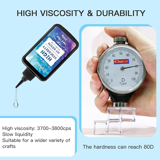 JDiction UV Resin, Upgrade 300g High Viscosity Hard UV Resin - Image 5