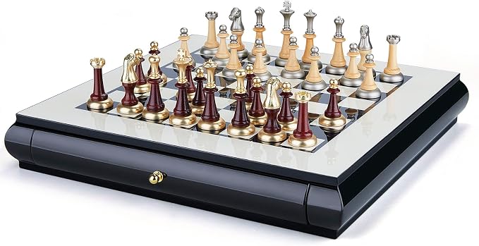 AMEROUS 16 Inches Wooden Chess Set, Large Size Board - Image 4